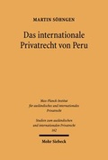 Bild: Das internationale Privatrecht von Peru - Mohr Siebeck
