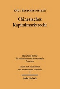 Abbildung von: Chinesisches Kapitalmarktrecht - Mohr Siebeck