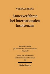 Abbildung von: Annexverfahren bei Internationalen Insolvenzen - Mohr Siebeck