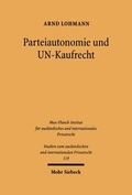 Bild: Parteiautonomie und UN-Kaufrecht - Mohr Siebeck
