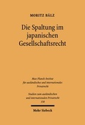 Bild: Die Spaltung im japanischen Gesellschaftsrecht - Mohr Siebeck