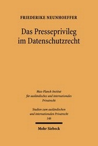 Bild: Das Presseprivileg im Datenschutzrecht - Mohr Siebeck