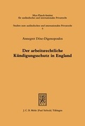 Bild: Der arbeitsrechtliche Kuendigungsschutz in England - Mohr Siebeck
