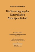 Cover: Die Sitzverlegung der Europ&auml;ischen Aktiengesellschaft - Mohr Siebeck