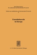 Bild: Unterhaltsrecht in Europa : e. Zwoelf-Laender-Studie - Mohr Siebeck