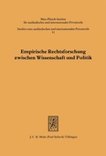 Cover: Empirische Rechtsforschung zwischen Wissenschaft und Politik - Mohr Siebeck