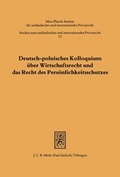 Bild: Deutsch-polnisches Kolloquium ueber Wirtschaftsrecht und das Recht des Persoenlichkeitsschutzes - Mohr Siebeck