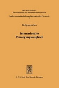 Bild: Internationaler Versorgungsausgleich - Mohr Siebeck