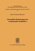 Bild: Gesetzliche Sicherungen des vorleistenden Verkaeufers - Mohr Siebeck