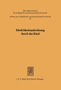 Bild: Ehelichkeitsanfechtung durch das Kind - Mohr Siebeck