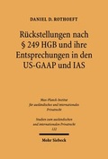 Bild: Rueckstellungen nach ? 249 HGB und ihre Entsprechungen in den US-GAAP und IAS - Mohr Siebeck