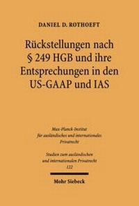 Bild: Rueckstellungen nach ? 249 HGB und ihre Entsprechungen in den US-GAAP und IAS - Mohr Siebeck
