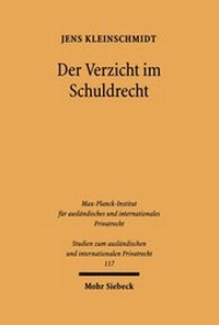 Bild: Der Verzicht im Schuldrecht - Mohr Siebeck