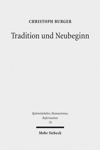 Enlarge image Cover: Tradition und Neubeginn - Mohr Siebeck