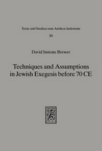 Abbildung von: Techniques and Assumptions in Jewish Exegesis before 70 CE - Mohr Siebeck