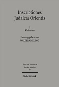 Cover: Inscriptiones Judaicae Orientis - Mohr Siebeck