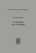 Cover: Le Testament Grec d'Abraham - Mohr Siebeck