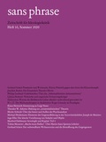 Cover: sans phrase - &ccedil;a-ira-Verlag