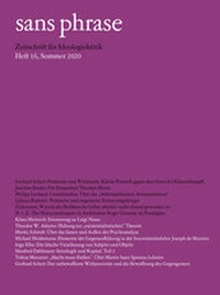 Enlarge image Cover: sans phrase - ça-ira-Verlag