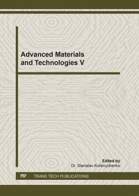 Enlarge image Cover: Advanced Materials and Technologies V - Trans Tech Publications Ltd