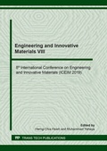 Cover: Engineering and Innovative Materials VIII - Trans Tech Publications Ltd