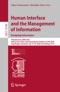 Cover: Human Interface and the Management of Information. Designing Information - Springer