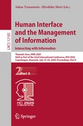 Cover: Human Interface and the Management of Information. Interacting with Information - Springer
