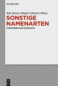 Abbildung von: Sonstige Namenarten - De Gruyter