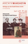 Cover: ARCHIVMAGAZIN. Beitr&auml;ge aus dem Rudolf Steiner Archiv - Rudolf Steiner Verlag