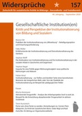 Cover: Gesellschaftliche Institutionen - Westf&auml;lisches Dampfboot