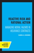 Cover: Reactive Risk and Rational Action - University of California Press