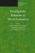 Cover: Paradigmatic Relations in Word Formation - Brill