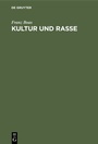 Cover: Kultur und Rasse - De Gruyter