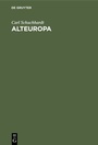 Cover: Alteuropa - De Gruyter