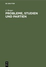 Cover: Probleme, Studien und Partien - De Gruyter