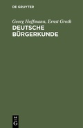 Cover: Deutsche B&uuml;rgerkunde - De Gruyter