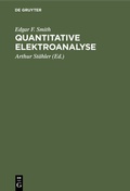 Cover: Quantitative Elektroanalyse - De Gruyter