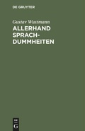 Cover: Allerhand Sprachdummheiten - De Gruyter