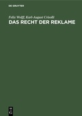 Cover: Das Recht der Reklame - De Gruyter