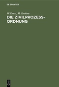 Cover: Die Zivilproze&szlig;ordnung - De Gruyter