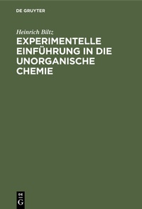 Bild: Experimentelle Einführung in die unorganische Chemie - De Gruyter