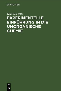 Bild: Experimentelle Einführung in die unorganische Chemie - De Gruyter