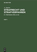 Cover: Strafrecht und Strafverfahren - De Gruyter