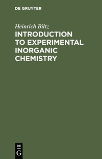 Bild: Introduction to Experimental Inorganic Chemistry - De Gruyter