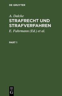 Abbildung von: Strafrecht und Strafverfahren - De Gruyter