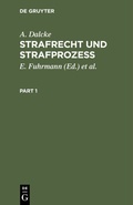 Cover: Strafrecht und Strafproze&szlig; - De Gruyter