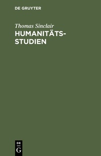 Enlarge image Cover: Humanitätsstudien - De Gruyter