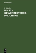 Cover: Bin ich gewerbesteuerpflichtig? - De Gruyter