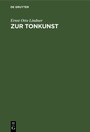 Cover: Zur Tonkunst - De Gruyter
