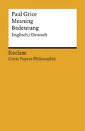 Cover: Meaning / Bedeutung. Englisch/Deutsch - Reclam
